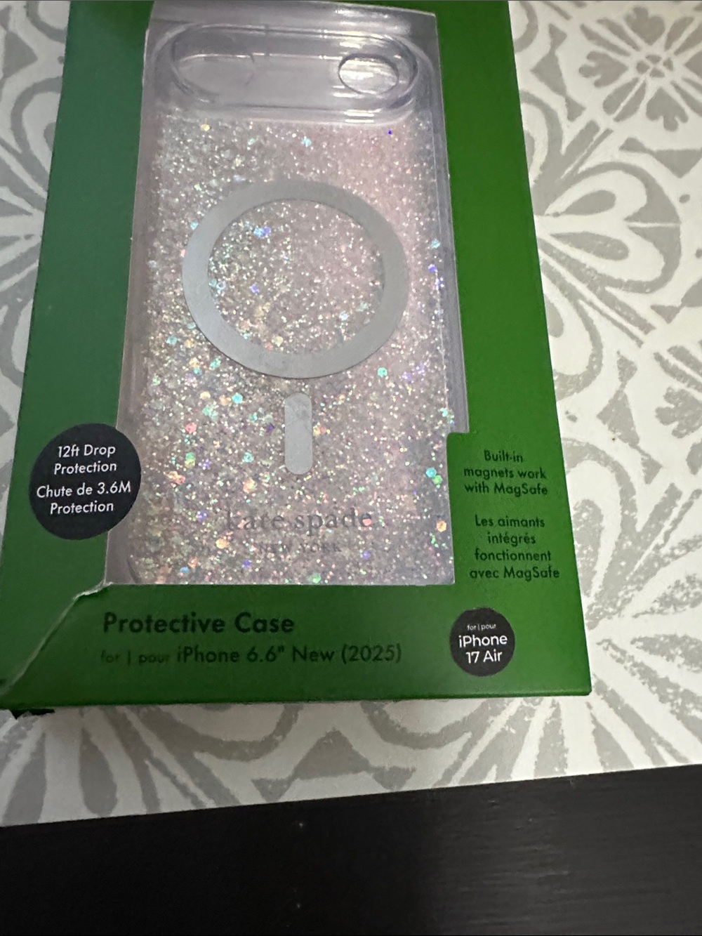 kate spade Iridescent Glitter MagSafe iPhone Case — iPhone 17 Air NWT - Picture 3 of 3